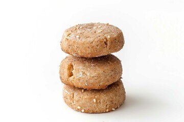 Tahini cookies, isolated on white