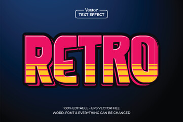 Vintage editable text effect free vector