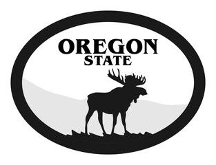 oregon state on a white background
