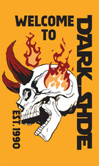 welcome to dark side t shirt design 