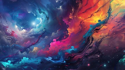 Colourful painting wallpaper