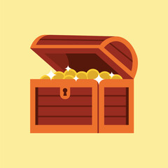 Treasure Chest Vector Illustration