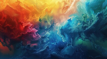 Colourful painting wallpaper