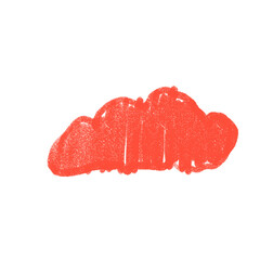 transparent red cloud doodle sketch PNG