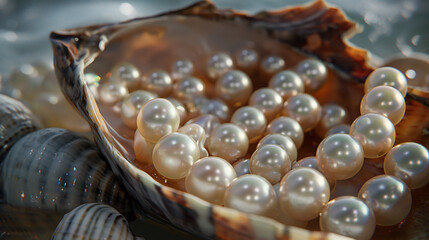 pearls in shells