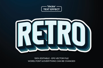 Vintage editable text effect free vector