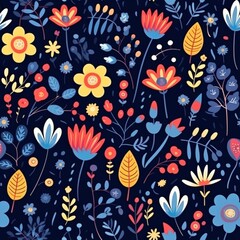 Cute and Colorful Navy Bloom