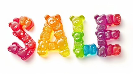 The word Sale created in Gummy Bear Typography.