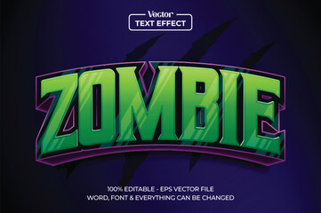 Zombie 3d style editable text effect, halloween theme text effect