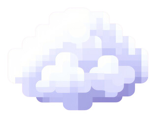 Fototapeta premium PNG Cloud pixel ammunition pixelated outdoors.