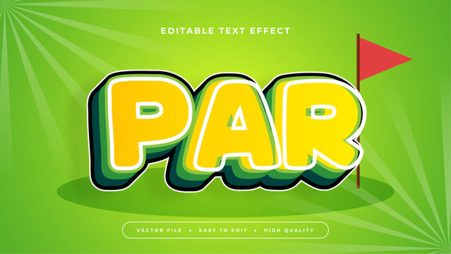 Red orange and green par 3d editable text effect - font style