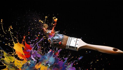 splash colorful painting art background