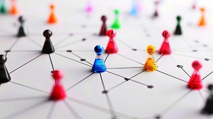 The concept of connection, network, and relation represented by a human