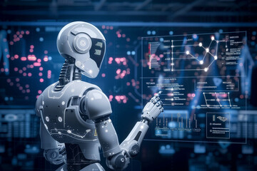 Fototapeta premium Establish a consultancy specializing in AI and machine learning for businesses, offering customized solutions to optimize operations, improve decision-making processes, and drive innovation