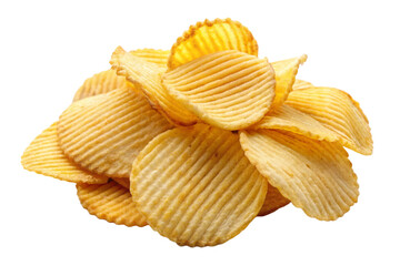 potato chips isolated on transparent background