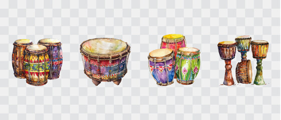 drum music watercolor isolated graphic transparent