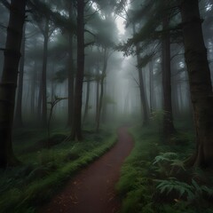 Obraz premium Fog Forest 4