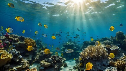 Fototapeta na wymiar coral reef and fish