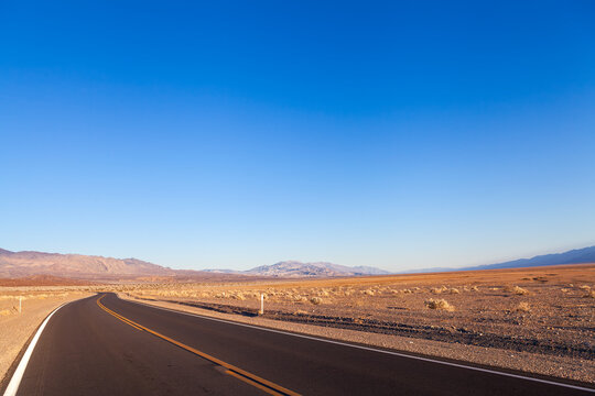 Empty road on the desert