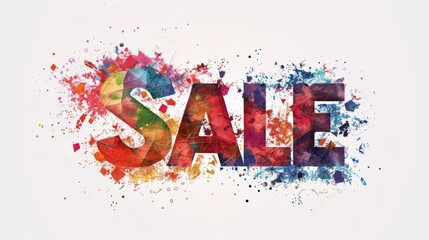The word Sale created in Low-Poly Art.