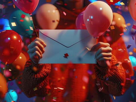 image of someone with social anxiety receiving a party invitation