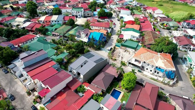 Aerial of BF Resort Village. A typical middle class subdivision in Metro Manila.
