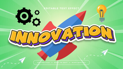 Colorful innovation 3d editable text effect - font style