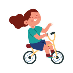 girl riding bicycle