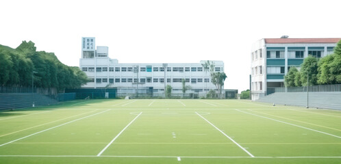 PNG School building football sports tennis.