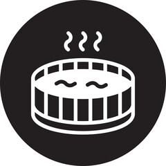 hot tub glyph icon