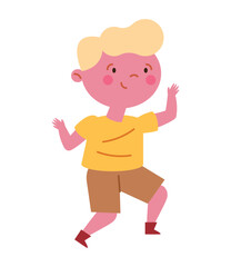 yellow day celebrating boy