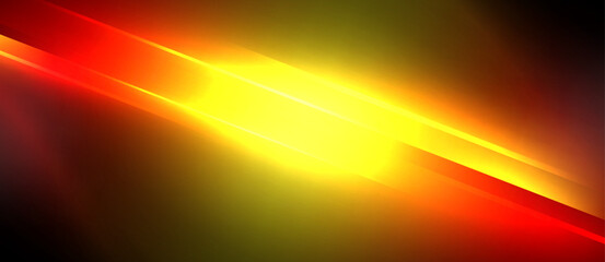 A calm sky with a red, orange, and black background, adorned with a yellow light peeking from the corner, creating a serene afterglow reminiscent of a beautiful sunrise