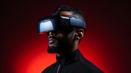 man wearing virtual reality headset