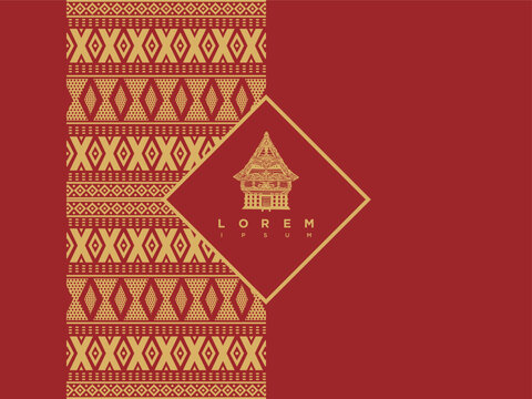 Ulos  Seamless Pattern Indonesian Traditional Motifs Design Template
