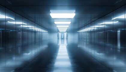 An empty dark room flickers with the ghostly light of a future that never was