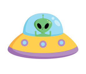 alien driving ufo