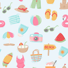 pattern with summer accessories