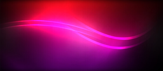 A vibrant waterthemed design featuring a mesmerizing pattern of purple, violet, pink, magenta, and electric blue waves on a black background. The colors create an eyecatching neon effect