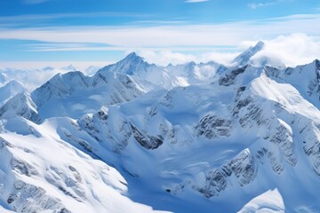 Majestic snow-capped mountain landscape