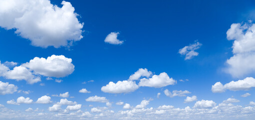 Blue sky and white clouds background image