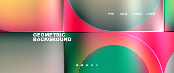 Round squares, circles with fluid gradients. Vector Illustration For Wallpaper, Banner, Background, Card, Book Illustration, landing page