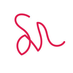 Tangled squiggly abstract line vector 