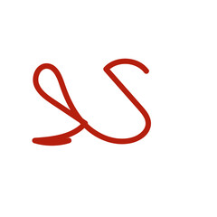 Tangled squiggly abstract line vector 