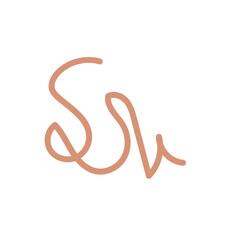 Tangled squiggly abstract line vector 