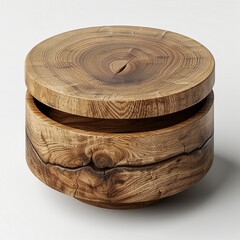 Furniture, Table, Rustic Wood Bench, Surrealist, Turned, Varnished, on white background