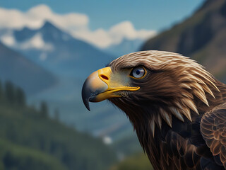 Fototapeta premium Inspirational Eagle American Motivational