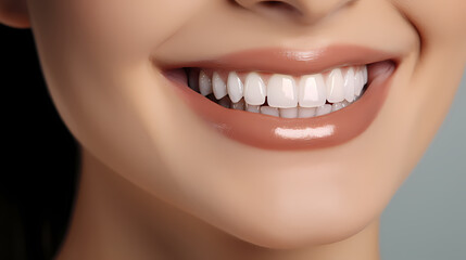 Fototapeta premium Beautiful woman's smile, white teeth