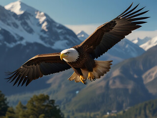 Obraz premium Inspirational Eagle American Motivational