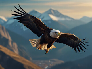 Obraz premium Inspirational Eagle American Motivational