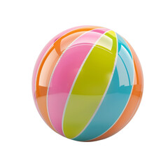Colorful beach ball for summer fun concept